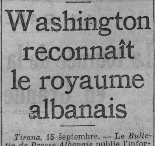 AURENC BEBJA/ Kur Uashingtoni njihte zyrtarisht Mbretërinë shqiptare